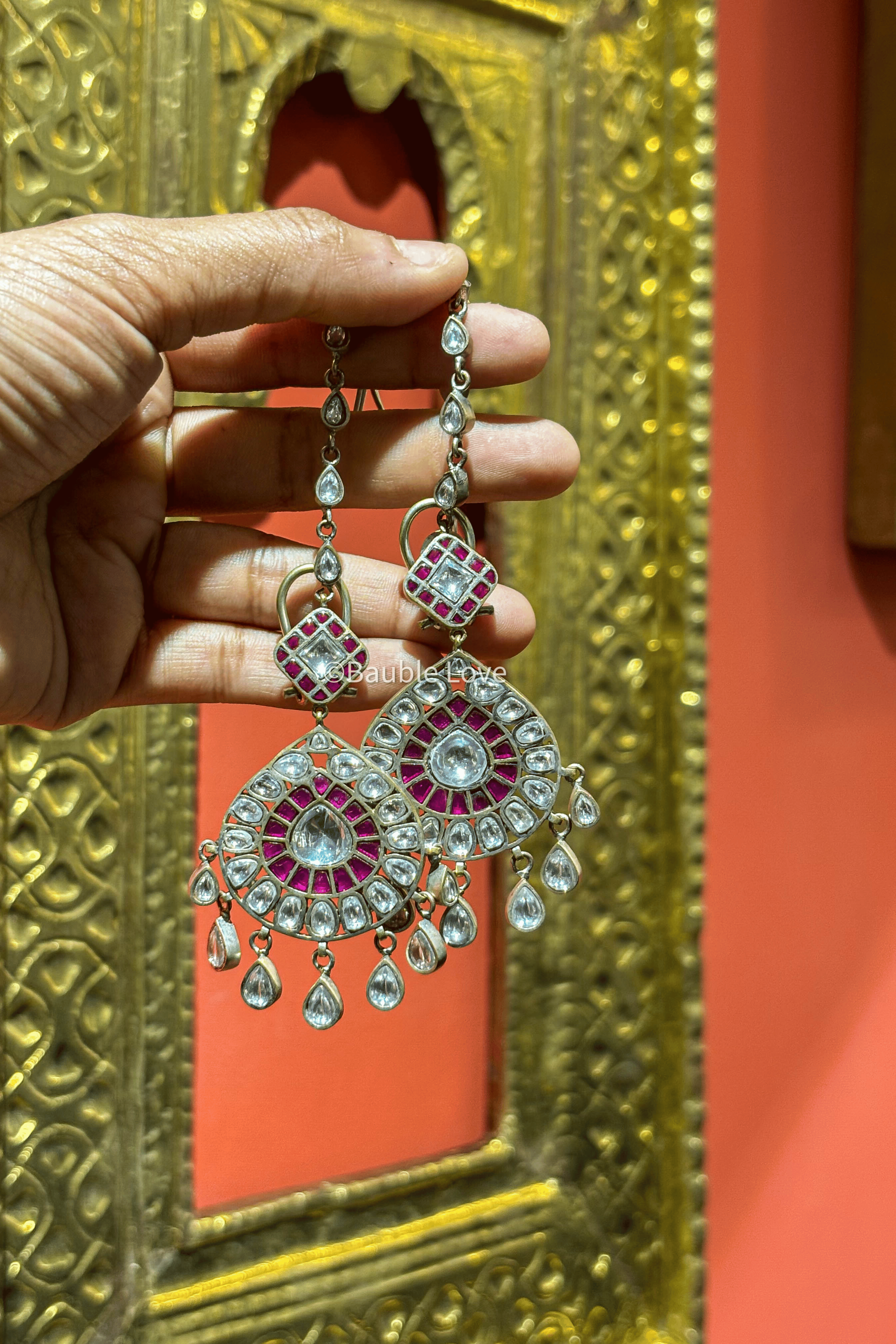 Oorja Statement Jadau Earrings
