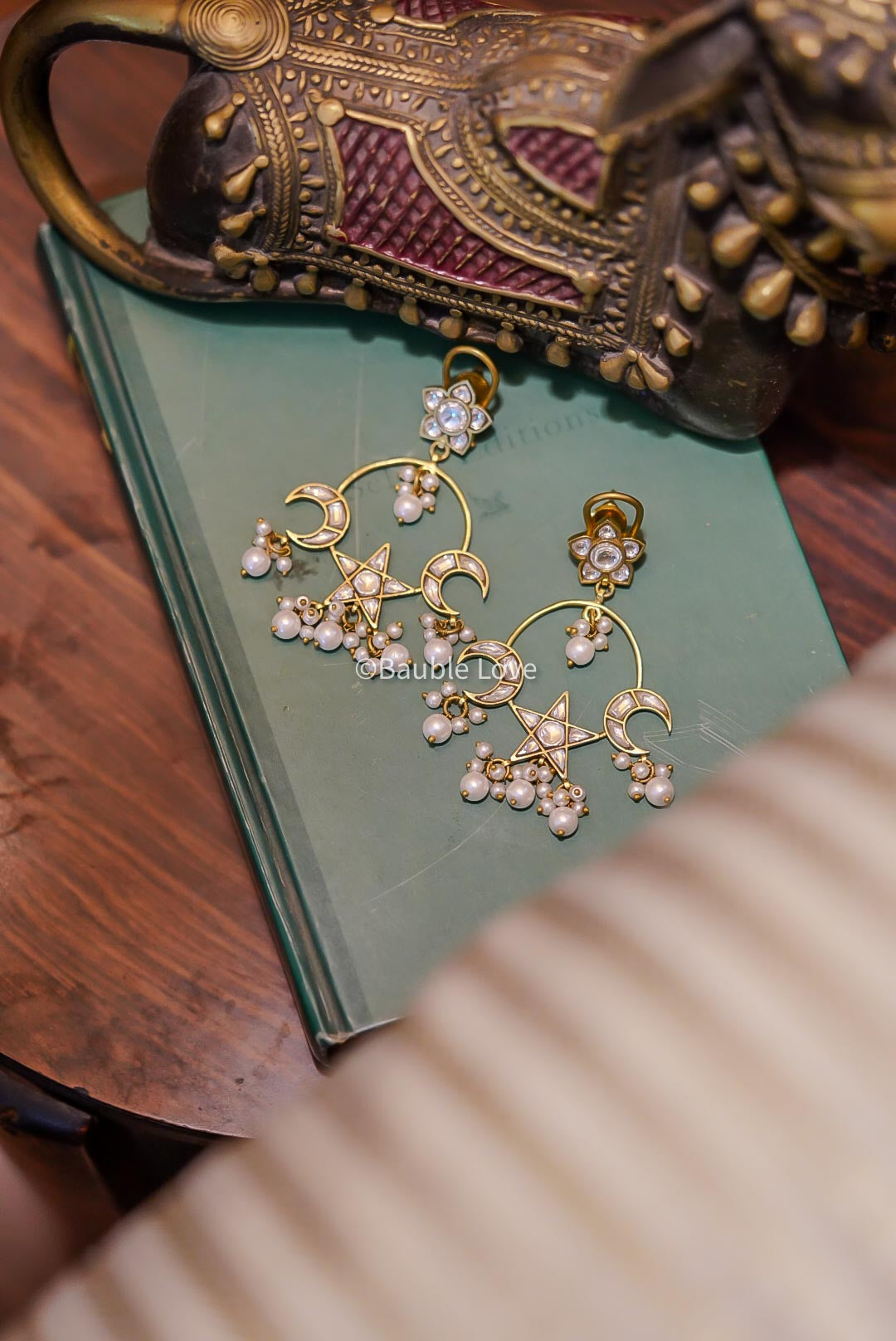 Chanda Jadau Chandbali Earrings