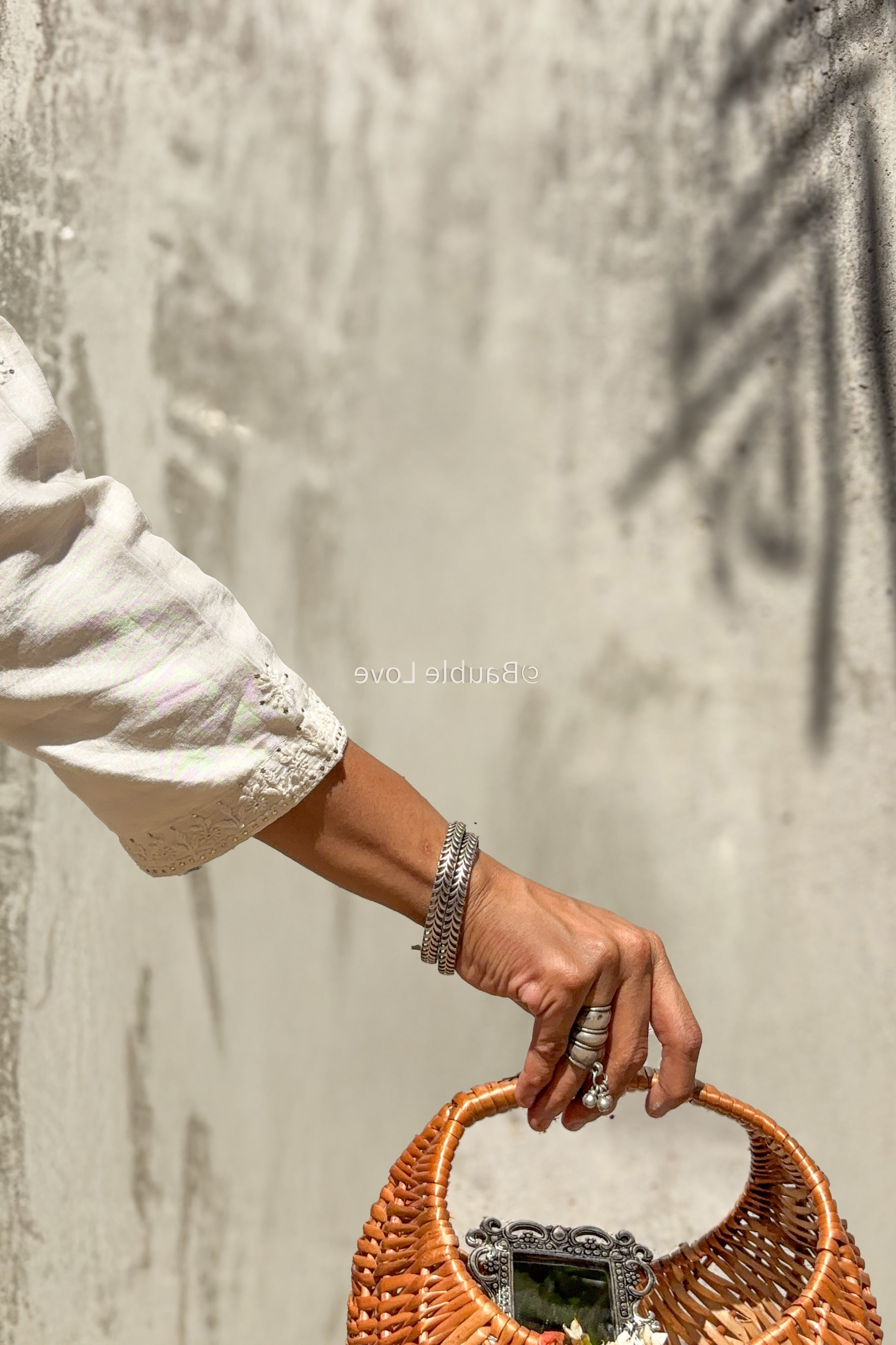 Tribal Silver Bangle