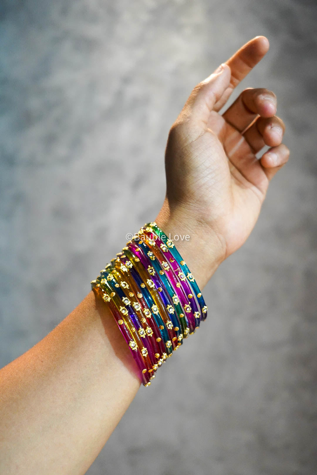 Tyohaar Glass Bangle (Set of 12)
