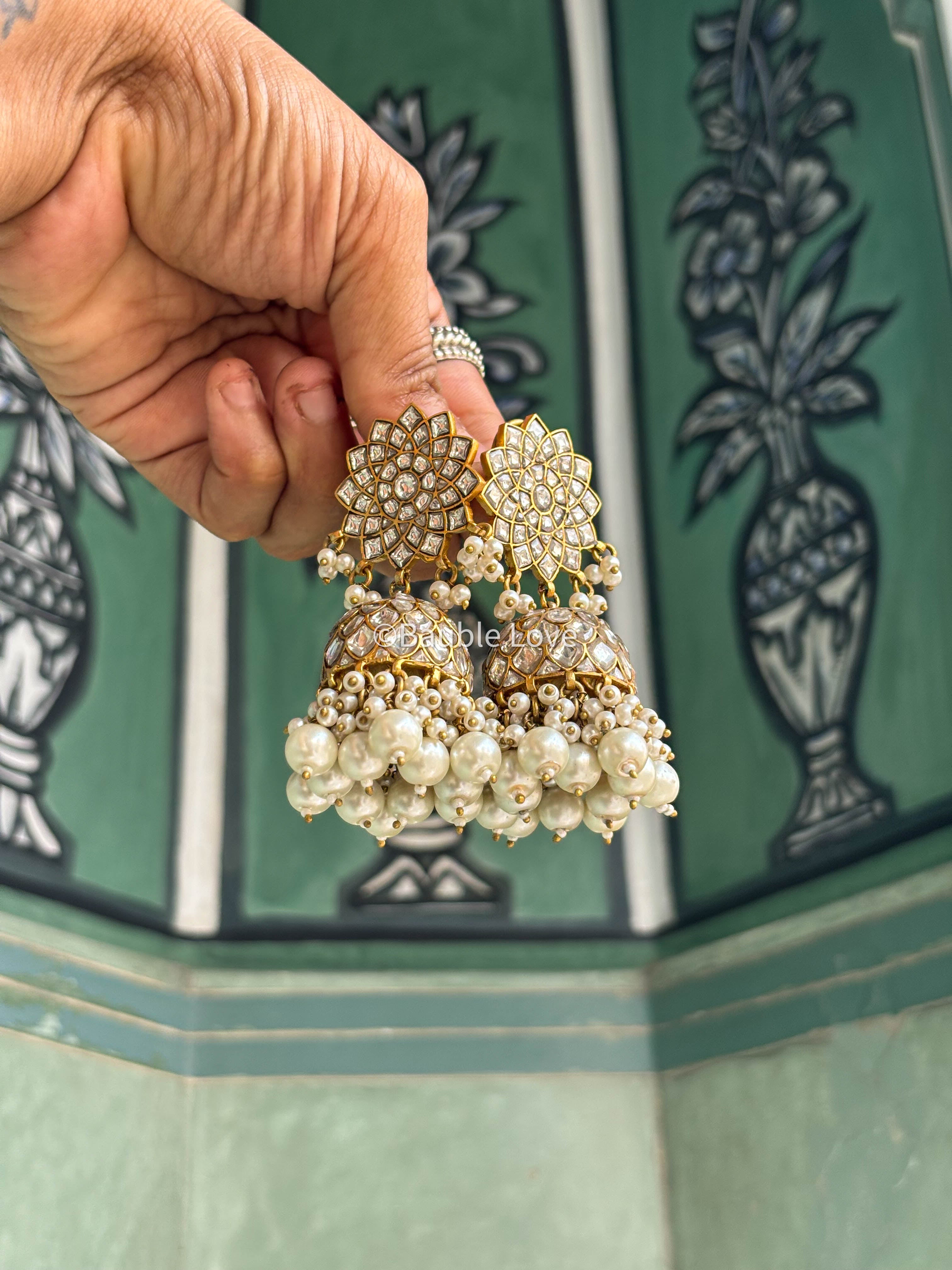 Rati Jadau Jhumka Earrings