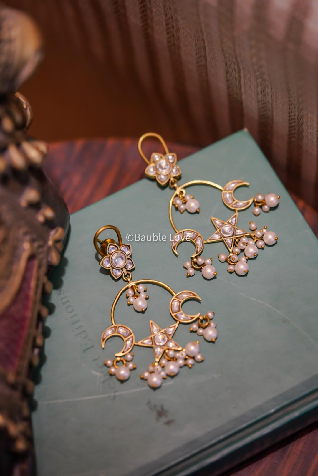 Chanda Jadau Chandbali Earrings