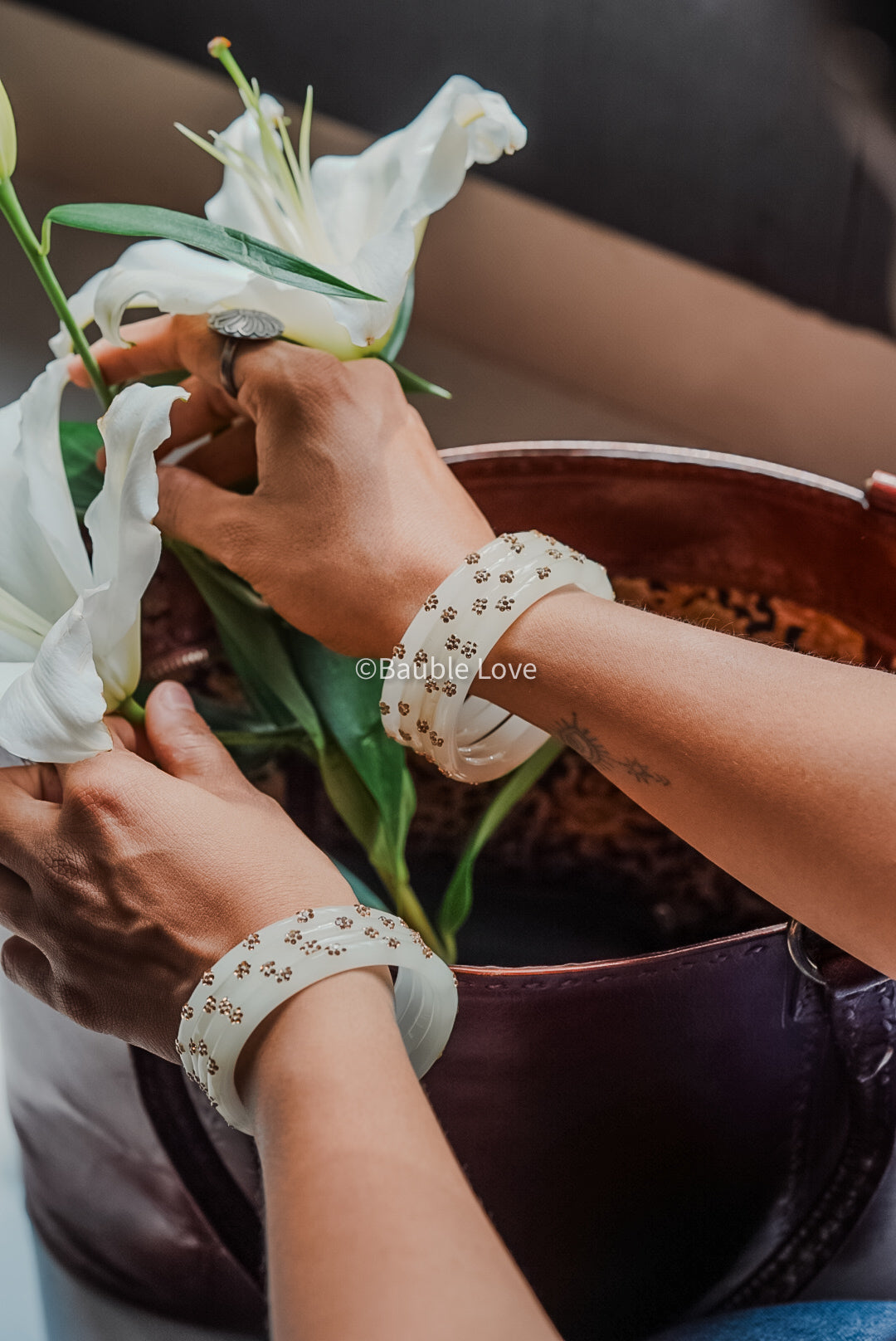LIMITED EDITION - Ella Glass Bangle (Set of 4)