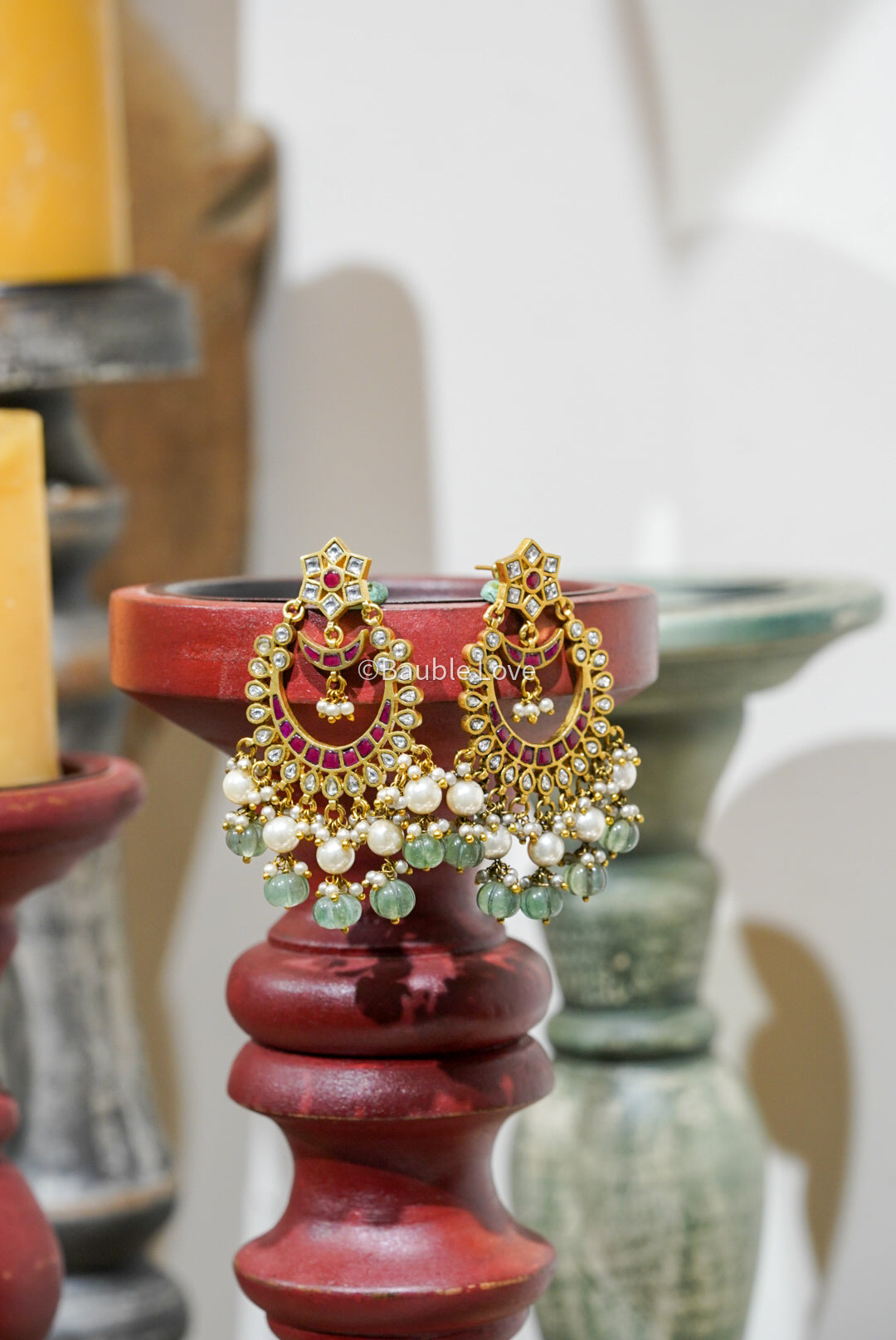 Hunaar Jadau Drop Earrings