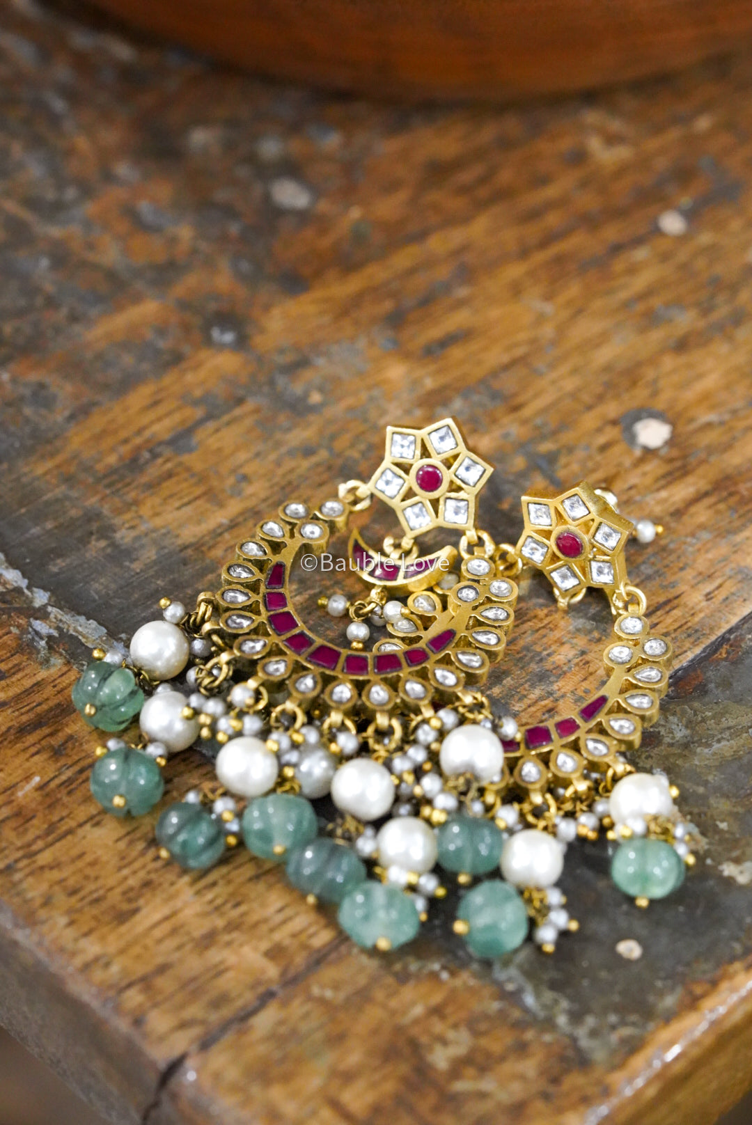 Hunaar Jadau Drop Earrings