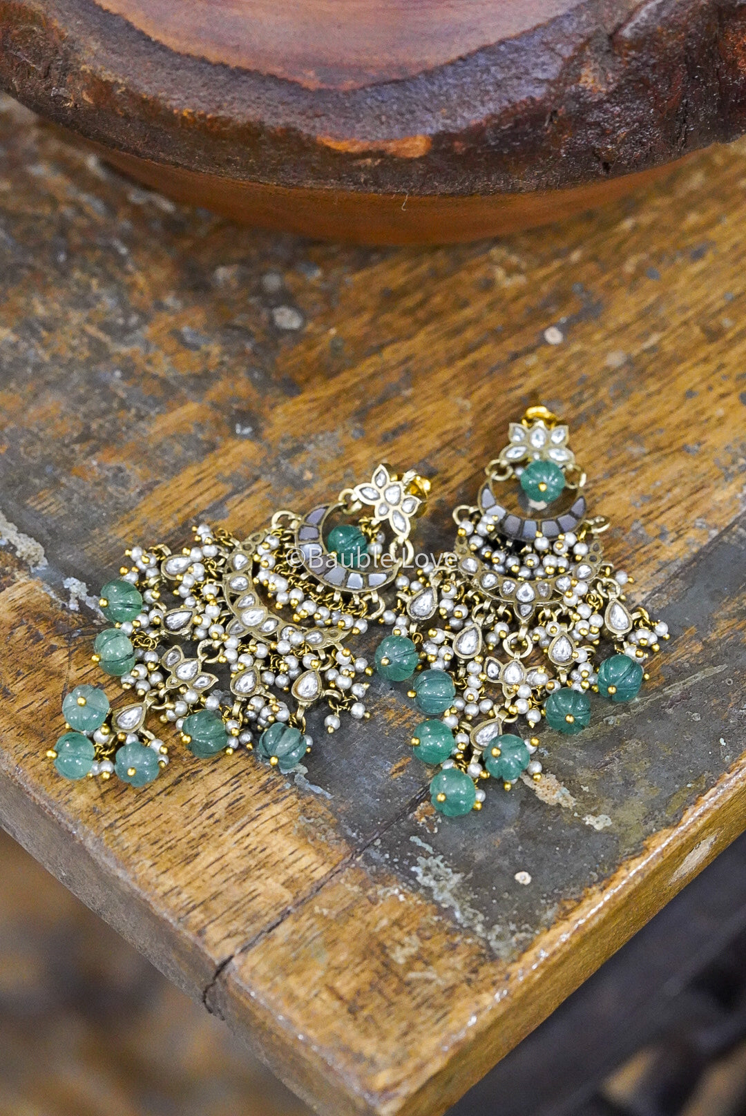 Dhwani Jadau Drop Earrings