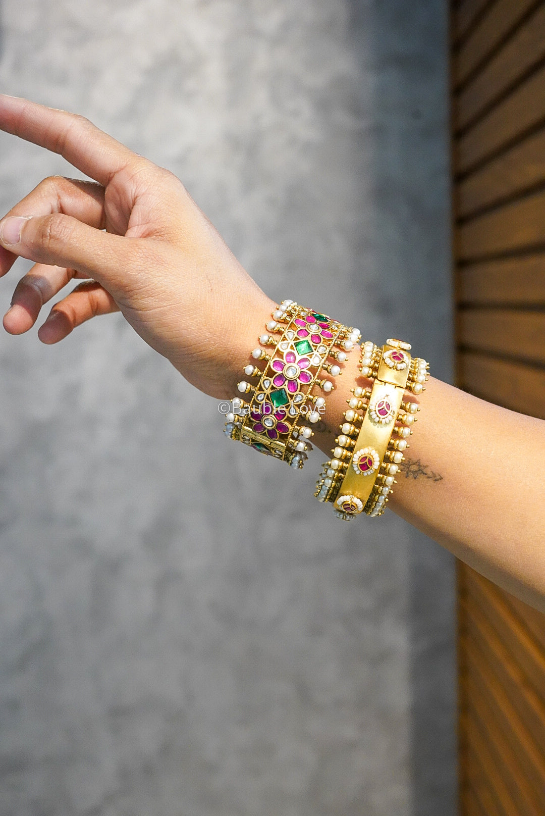 Vrinda Jadau Cuff