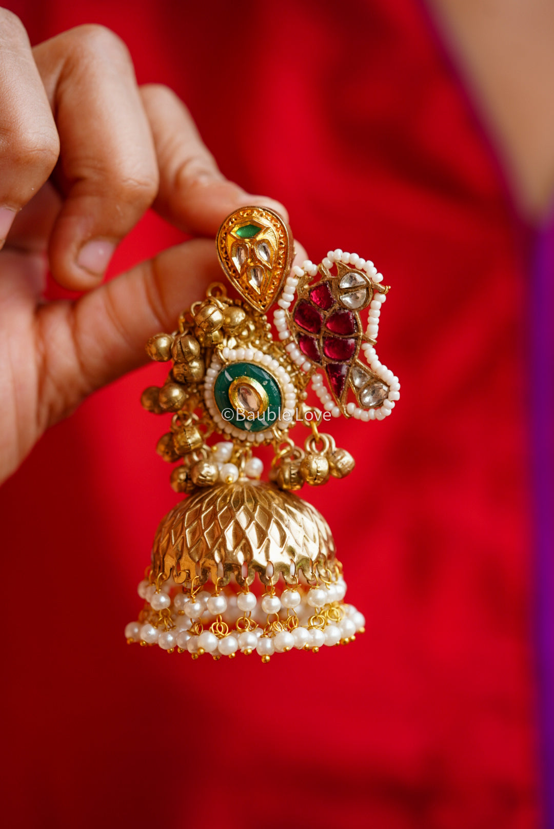 Kundan Jhumka Earrings