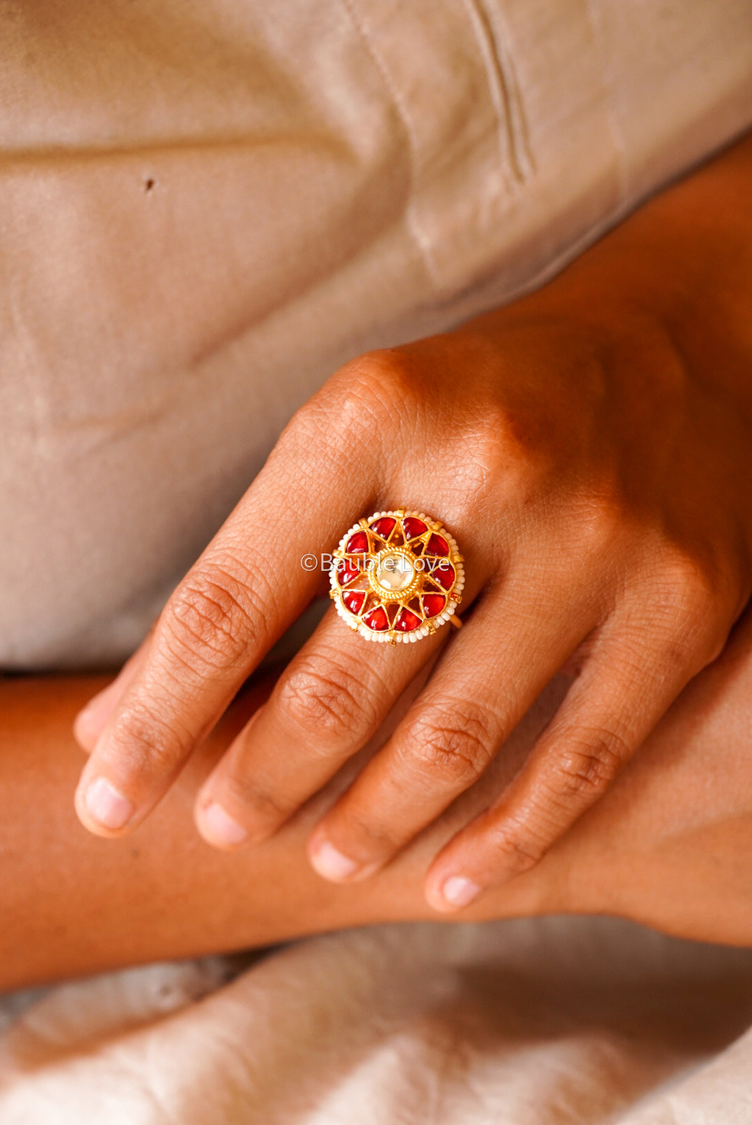 Vriksha Kundan Ring