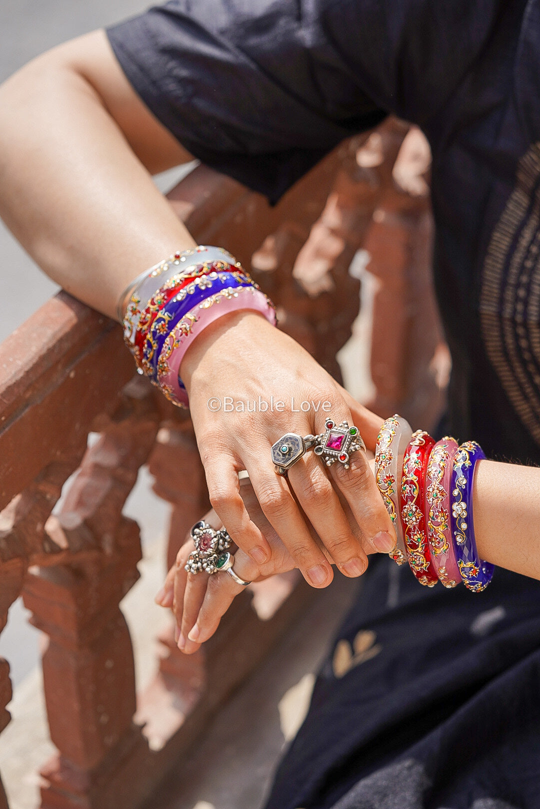 Hunar Crystal Bangle (Set of 2)