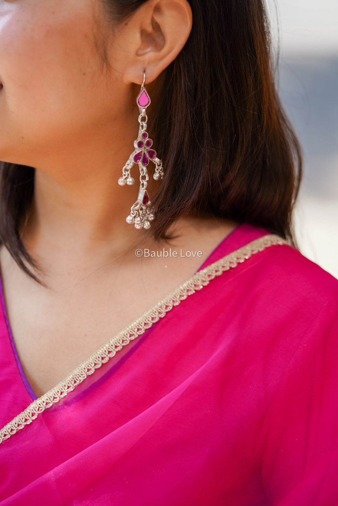 Floral Dangler Earrings