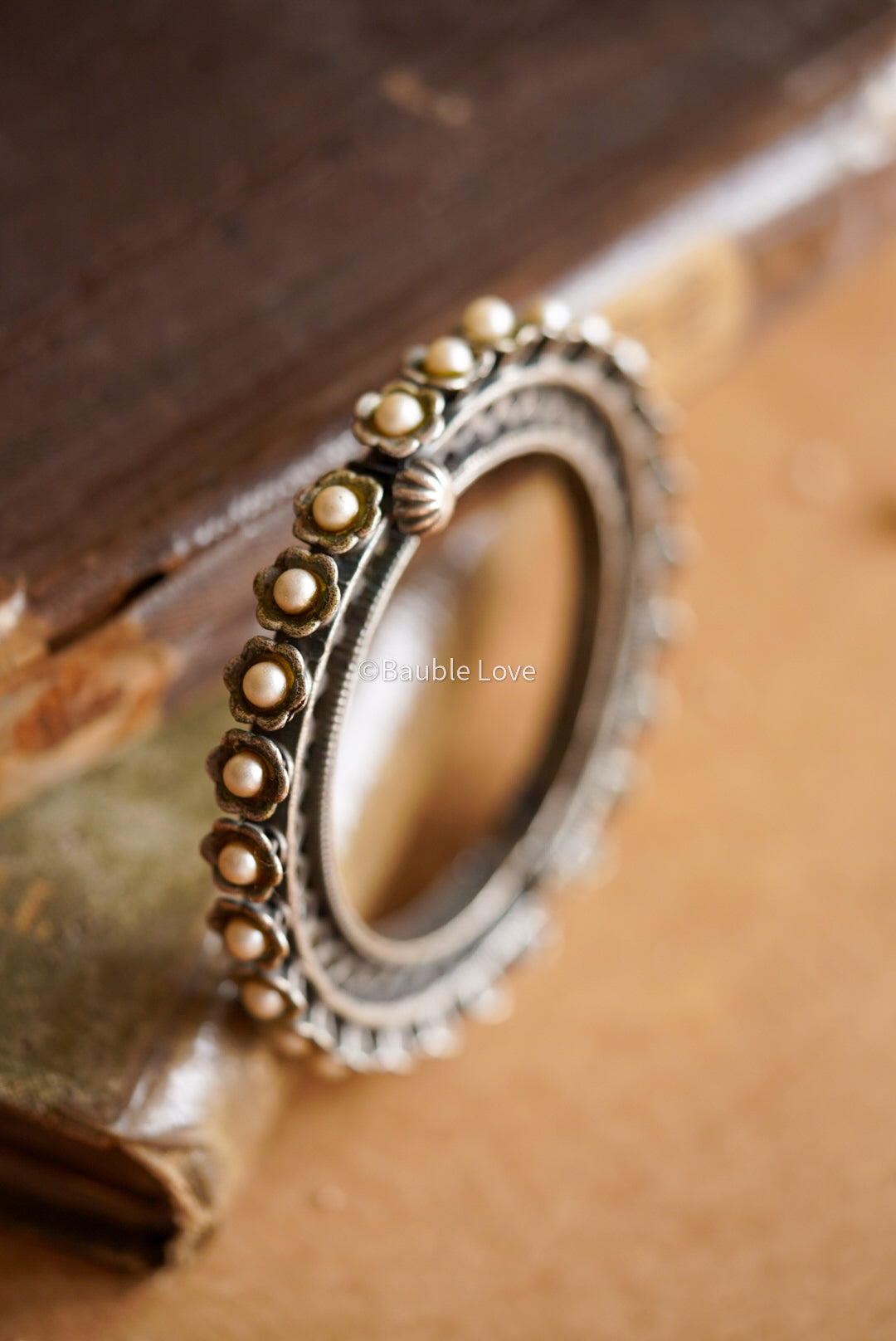 Pearl Brass Cuff