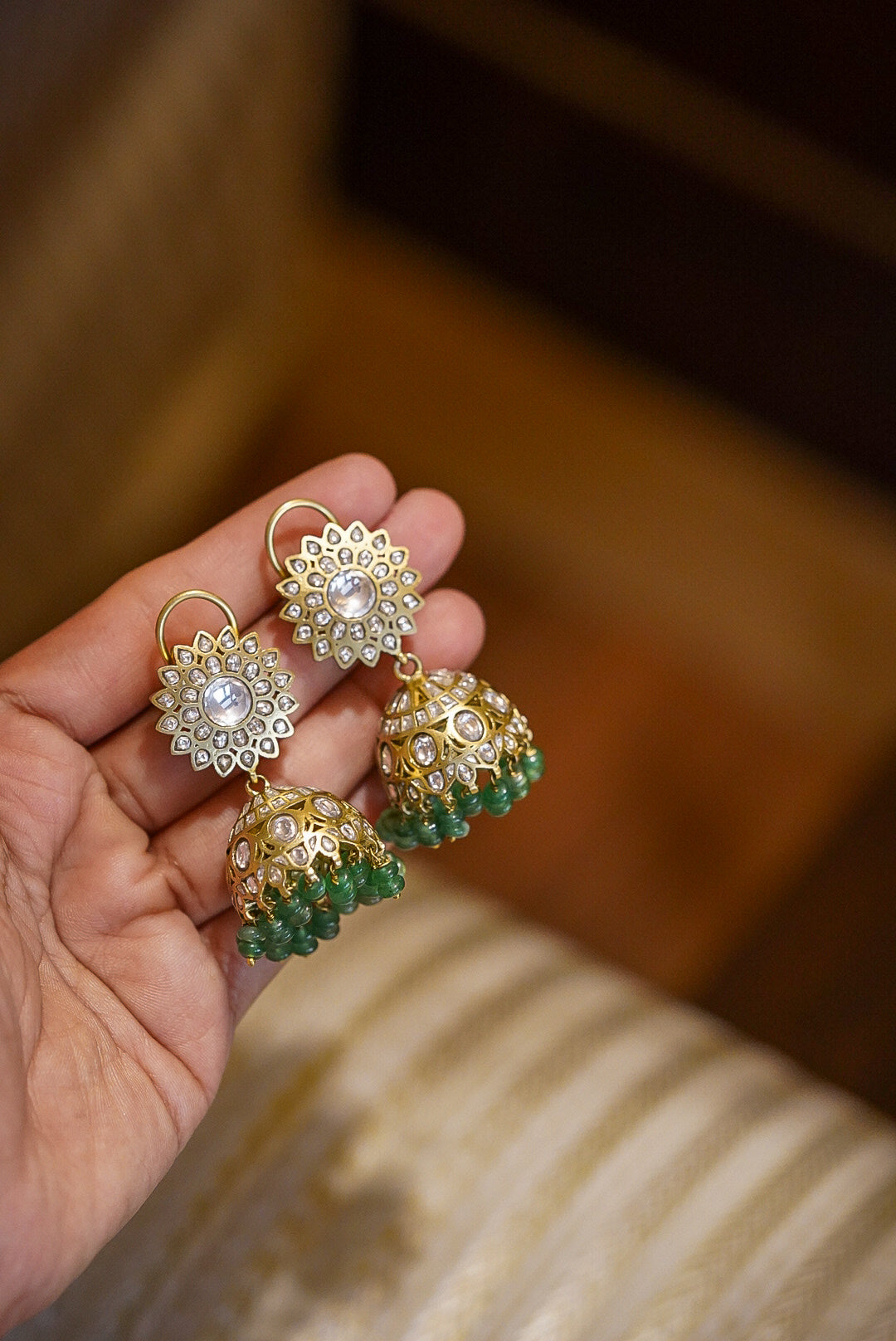 Zubeda Jadau Jhumka Earrings