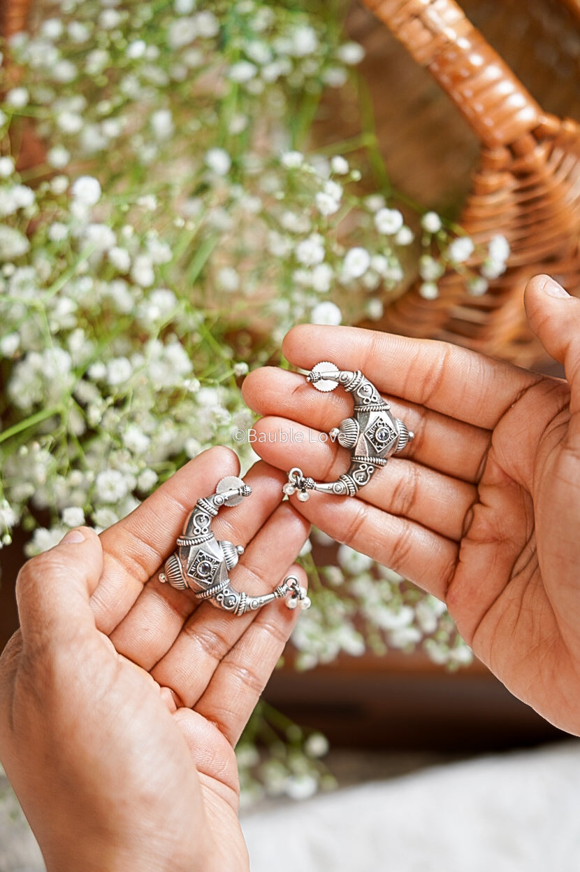 Tribal Silver Earrings