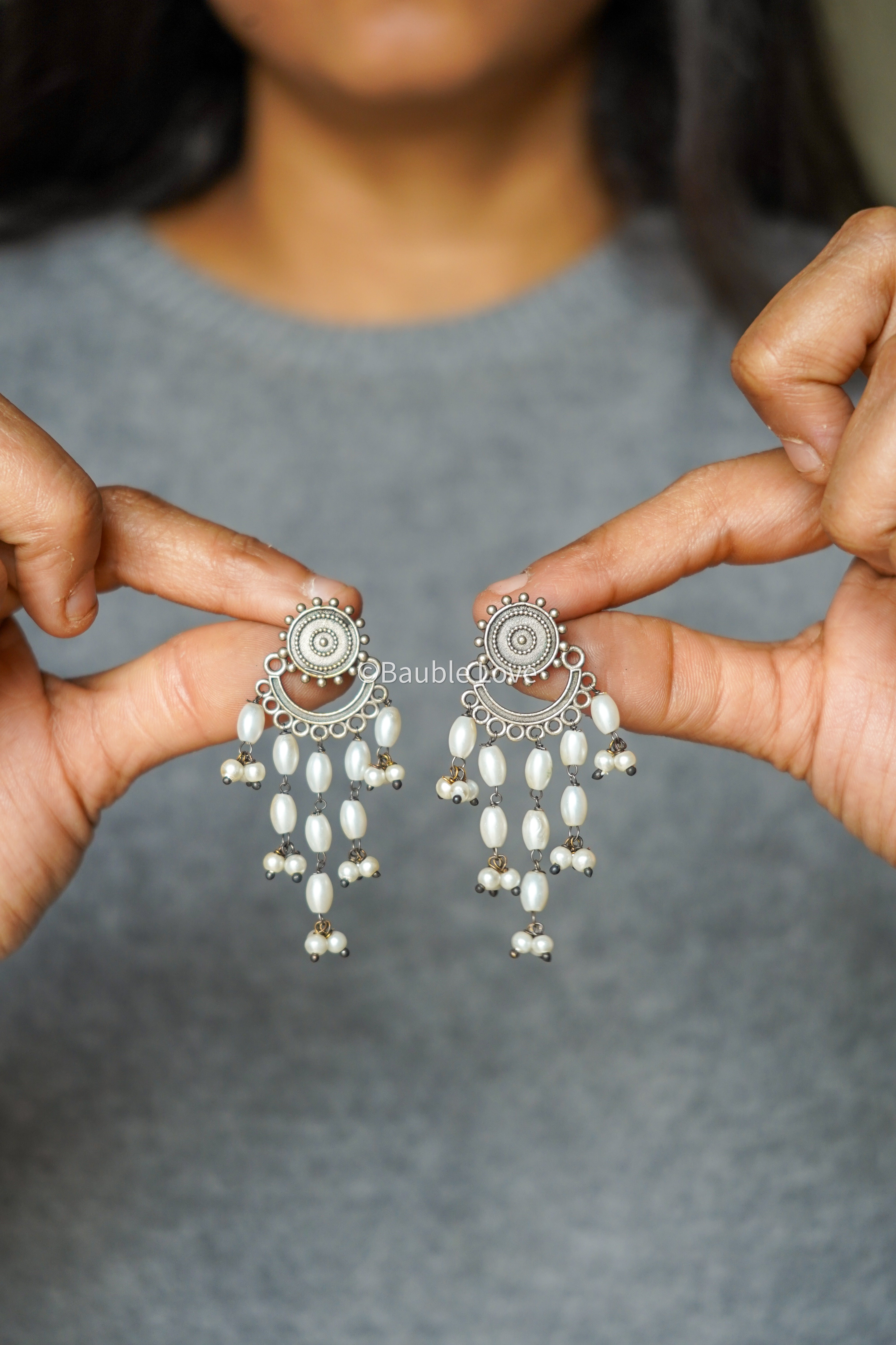 Tribal Pearl Earrings