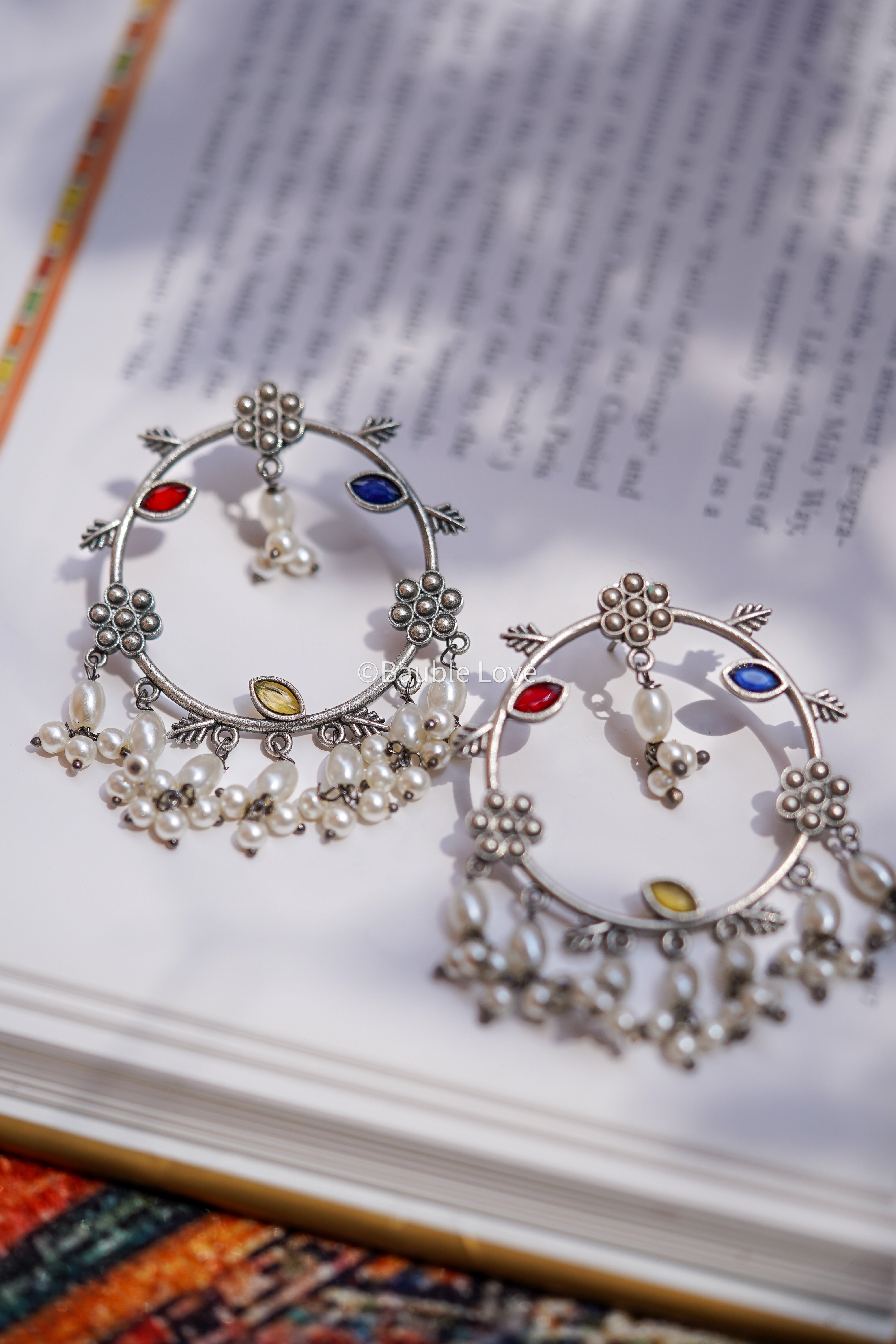 Floral Round Earrings
