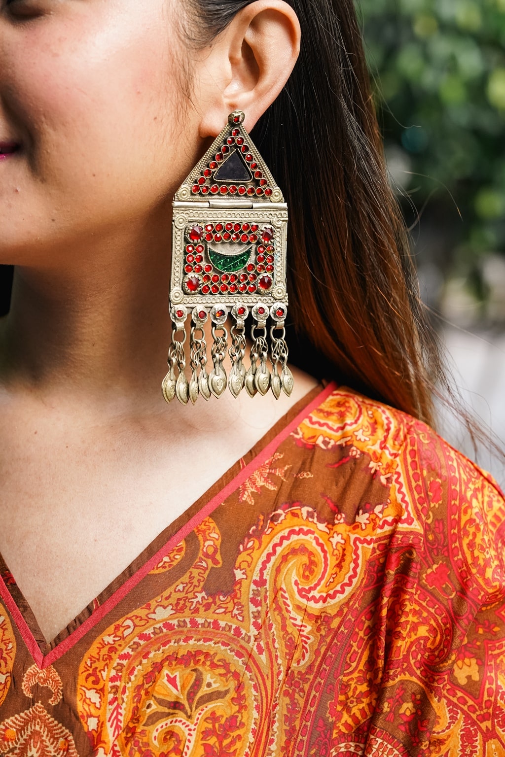 Long 2025 afghani earrings