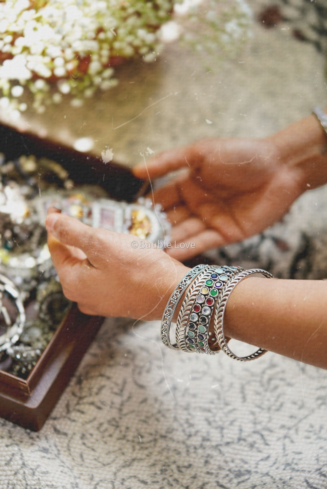 Tribal Silver Bangle