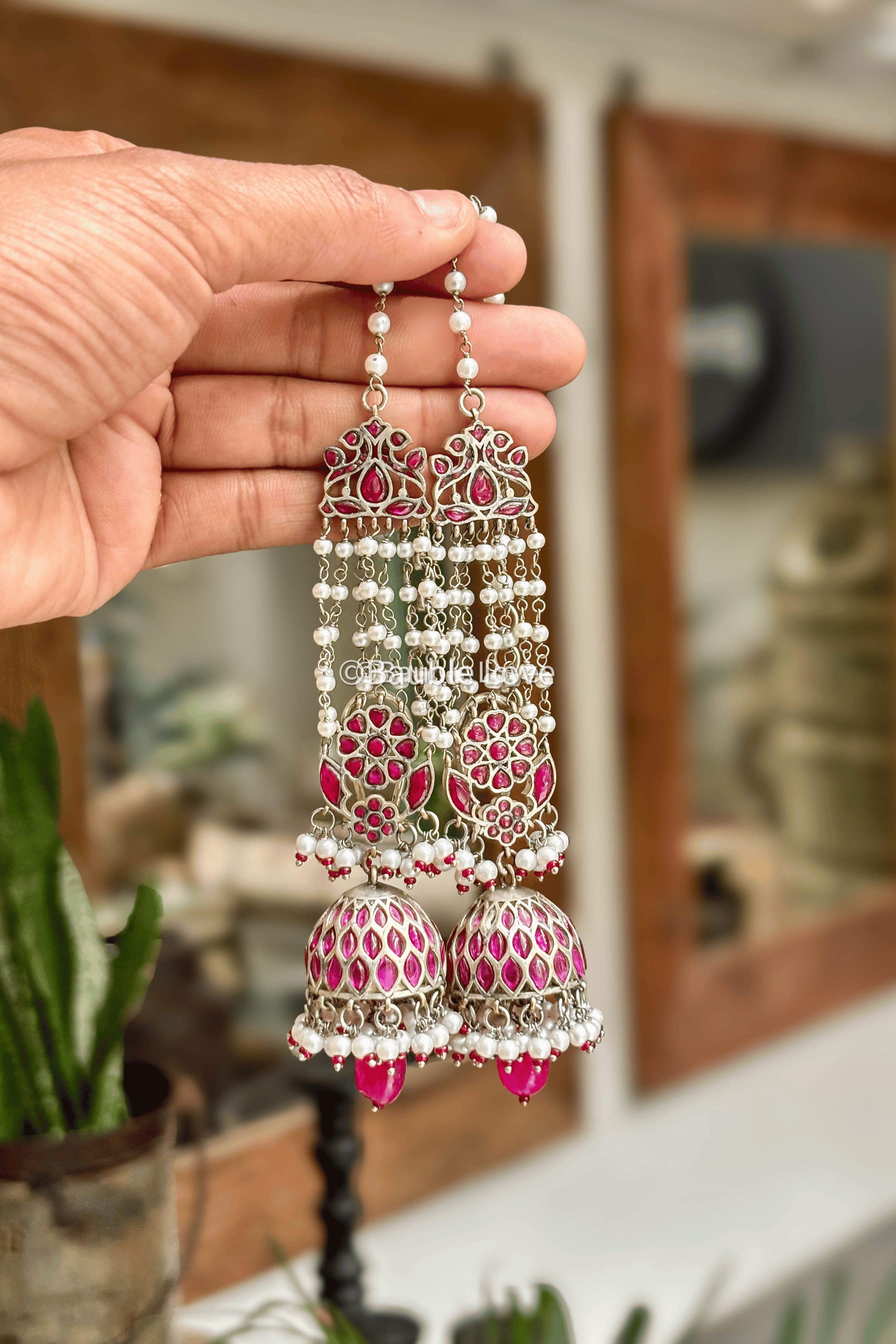 Anandi Jadau Jhumka Earrings