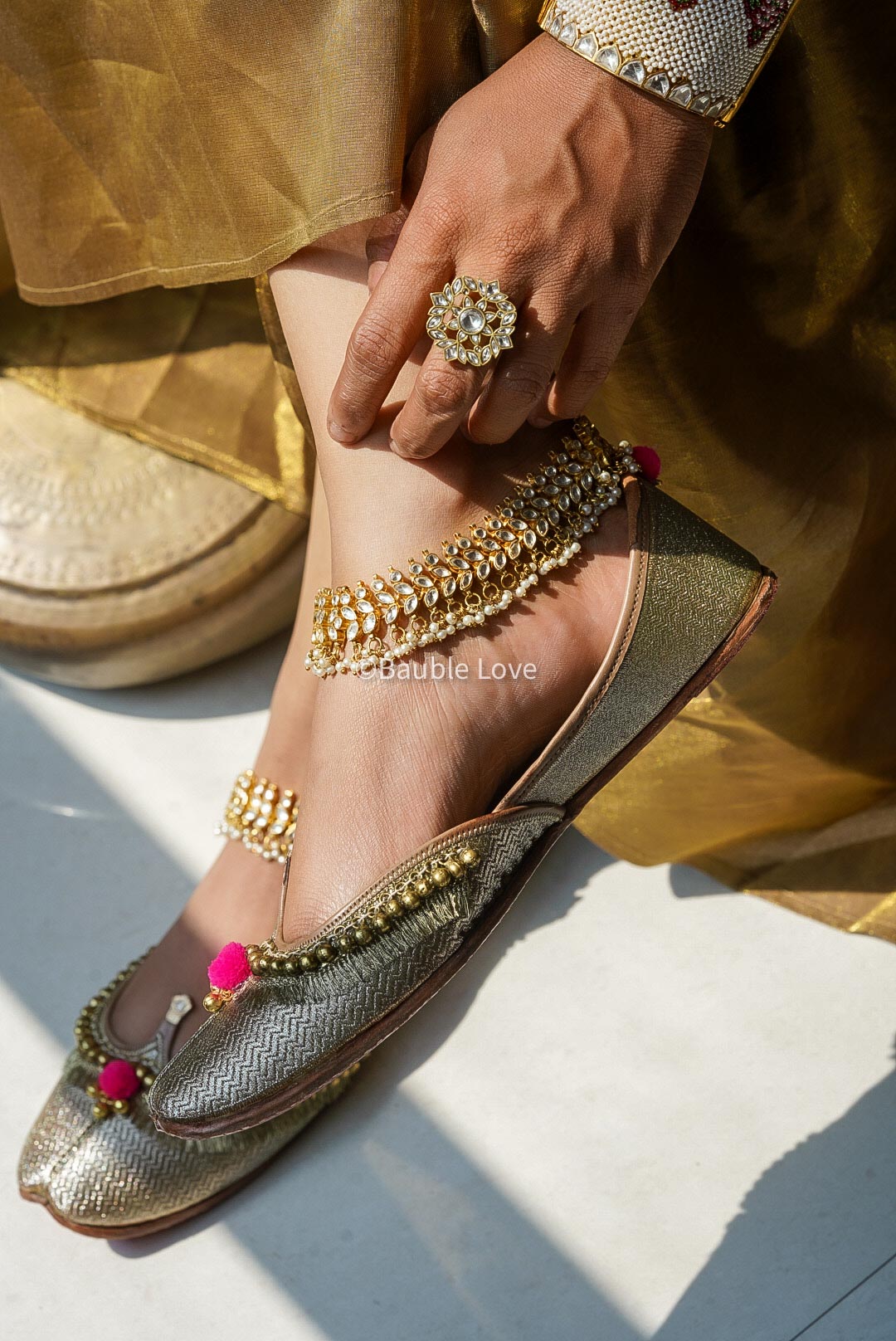 Rani Jadau Anklet