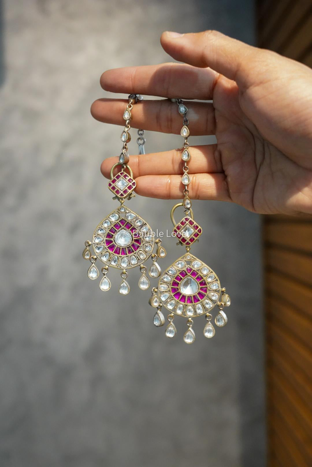 Oorja Statement Jadau Earrings