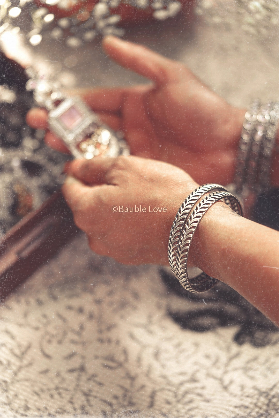 Tribal Silver Bangle