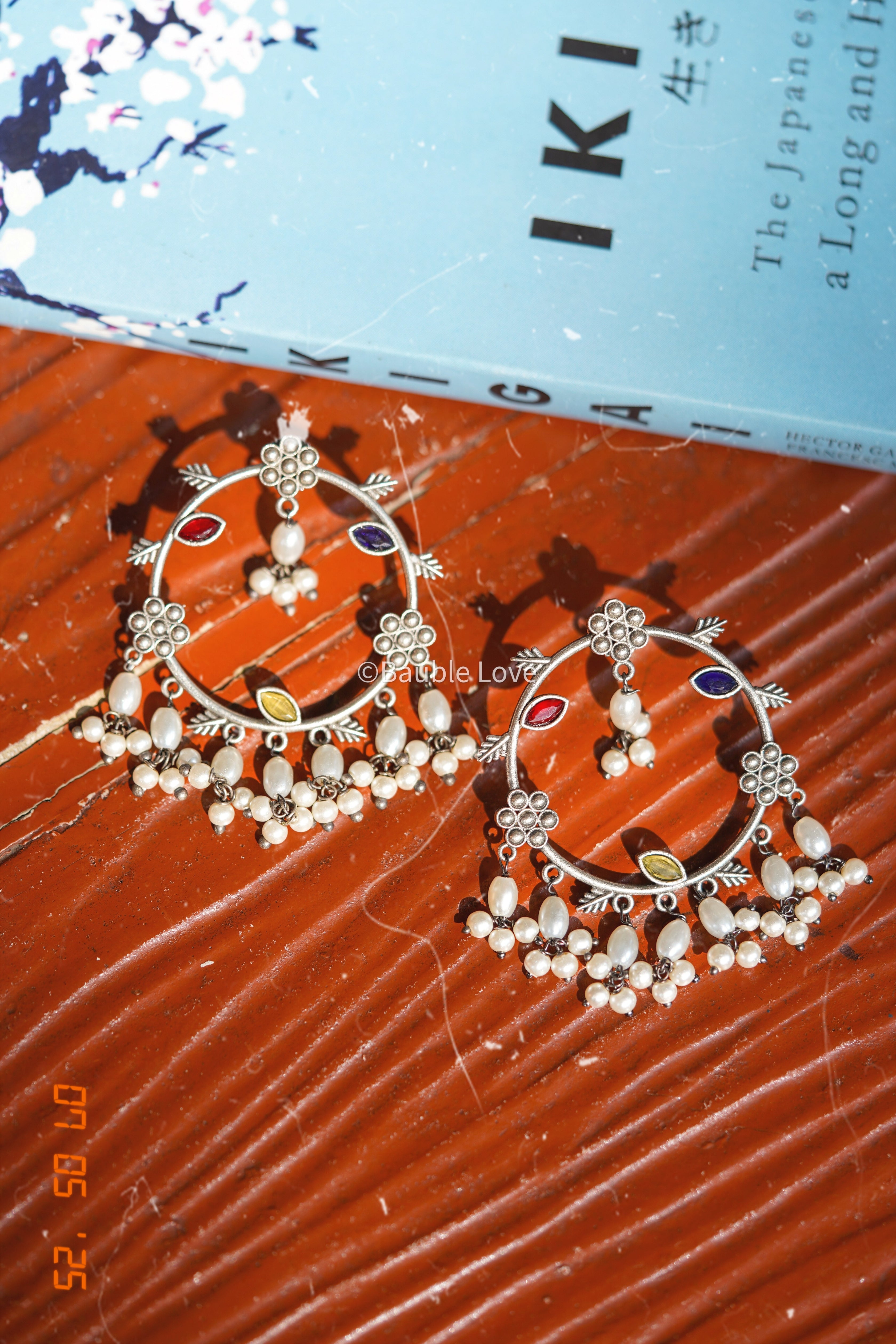 Floral Round Earrings