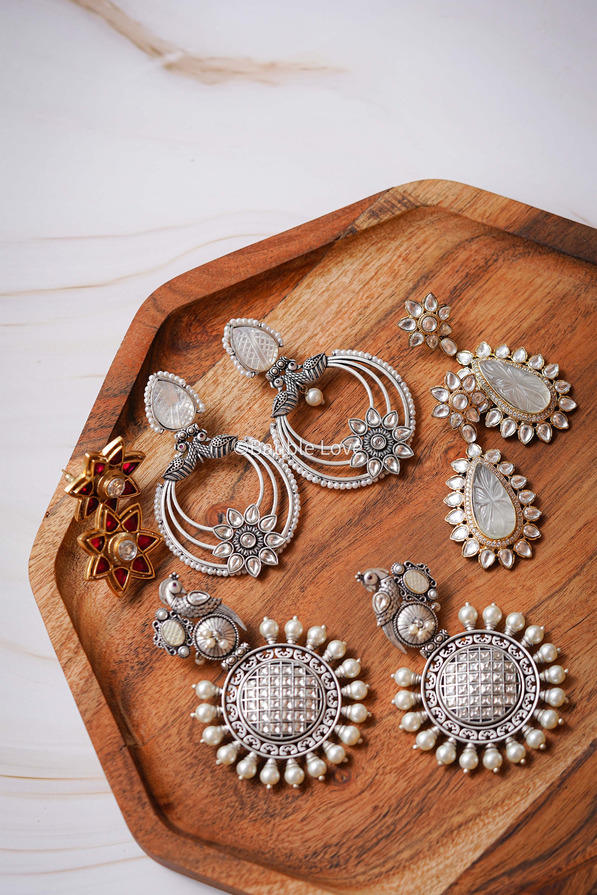 Baani - Shiny Silver Earrings | Gulaal Ethnic Indian Designer Jewels | Buy  Earrings Online | Pan India and Global Delivery – Gulaal Jewels