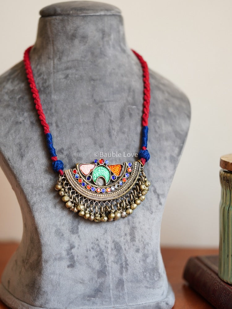 Azure Afghan Necklace