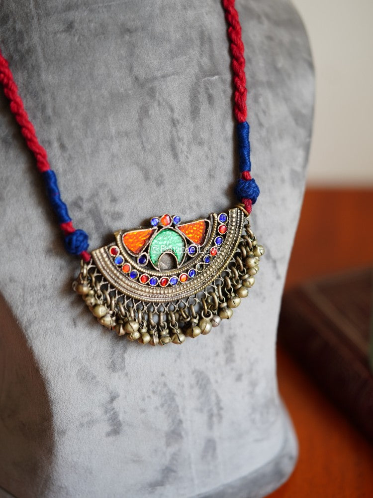 Azure Afghan Necklace