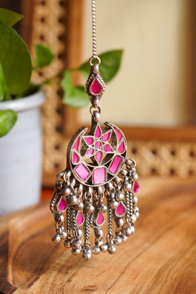 Amala Glass Earrings (gloss pink)