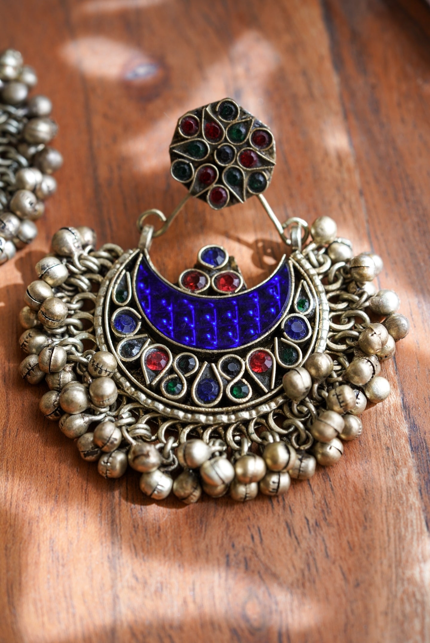 Vedah Afghan Earrings (Blue)